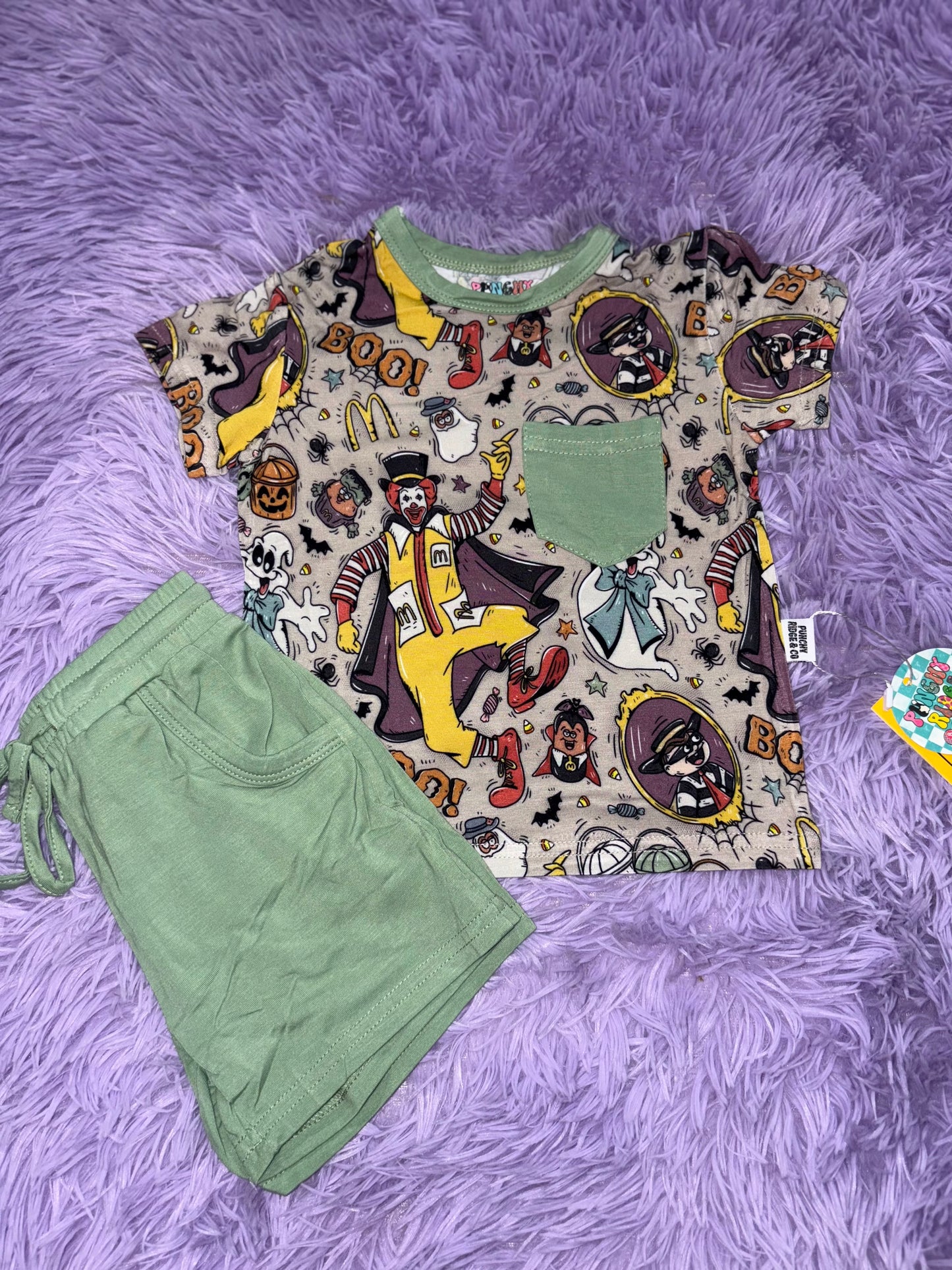 Trick or treat 👻 classic McDonald’s Pocket Tee/Shorts