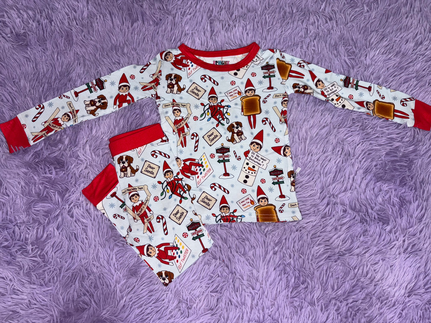 Elf On The Shelf Long Sleeve Pant Set