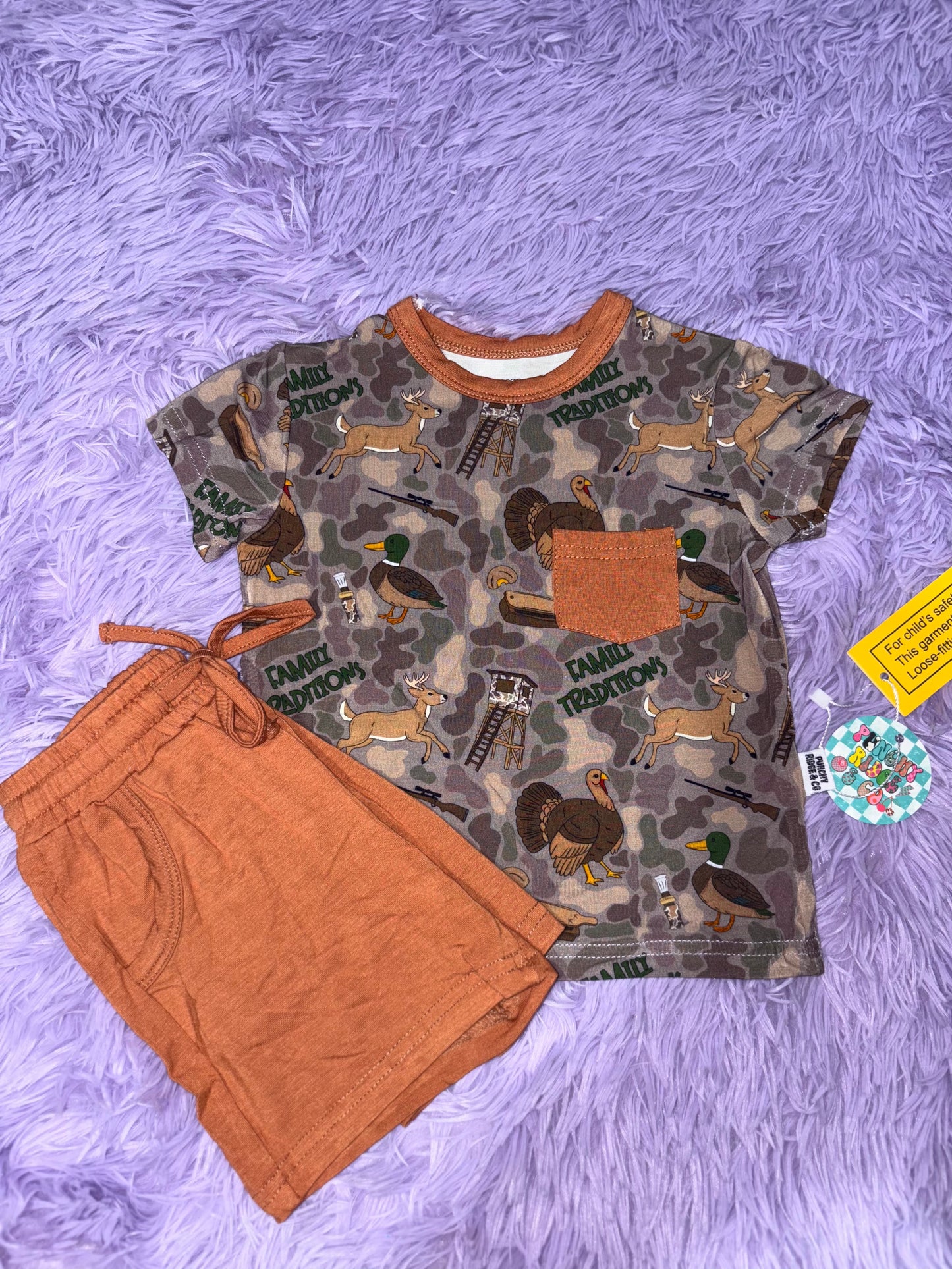 Family Traditions Pocket tee & Shorts