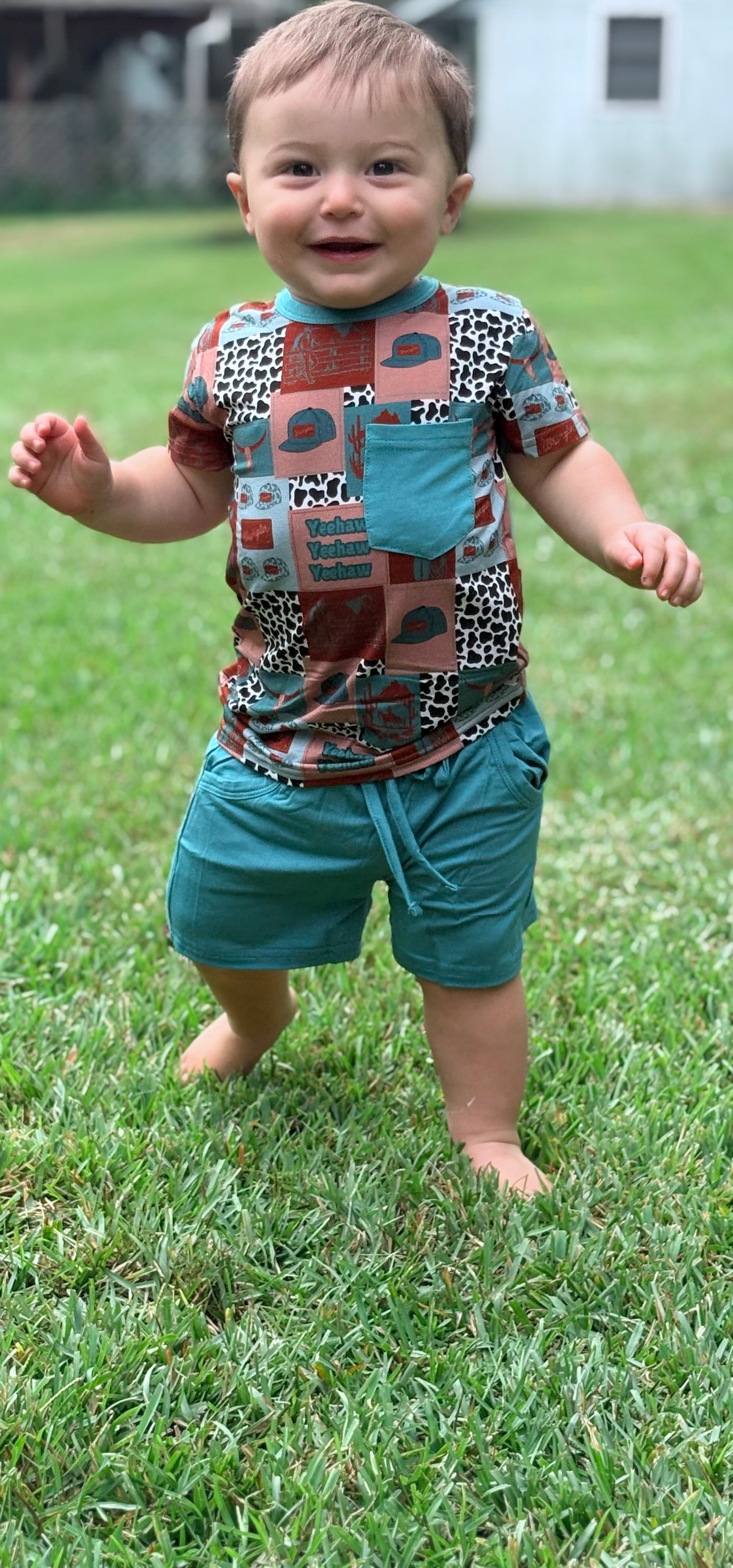 Yeehaw Son Pocket Tee & Shorts
