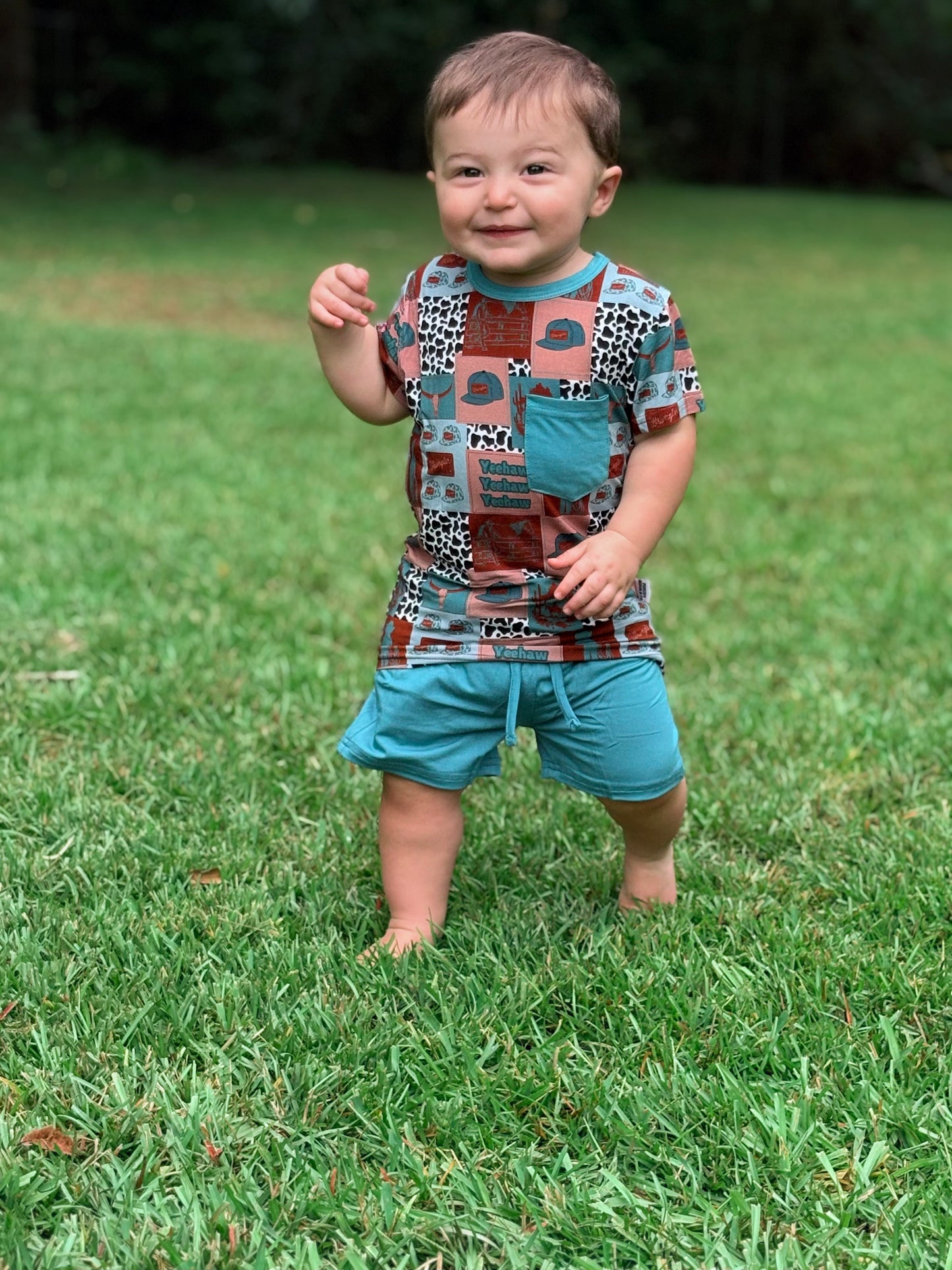 Yeehaw Son Pocket Tee & Shorts