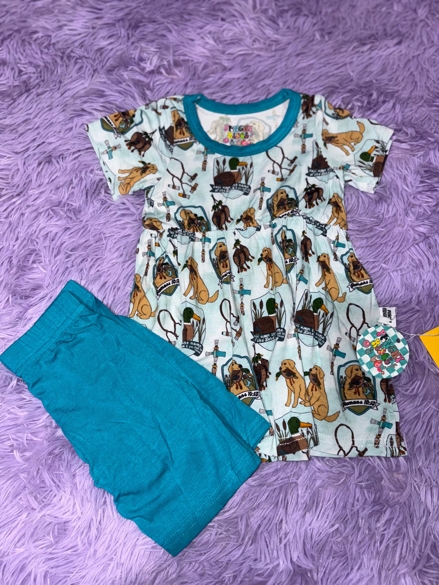 Call Upon The Wild Peplum & Biker Set