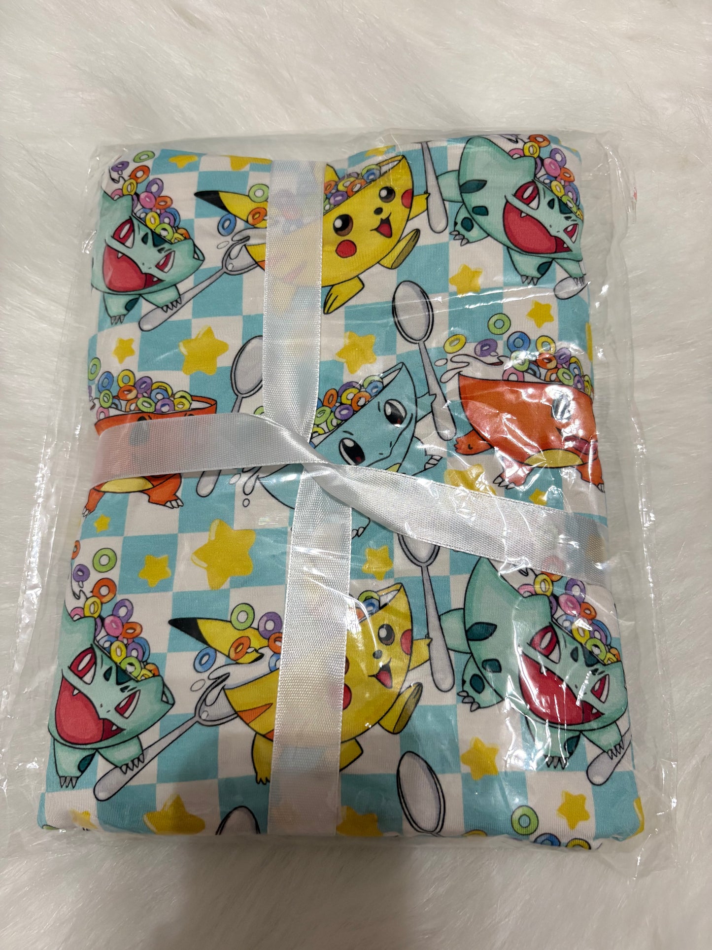 Pokémon cereal 30x40 bamboo blanket
