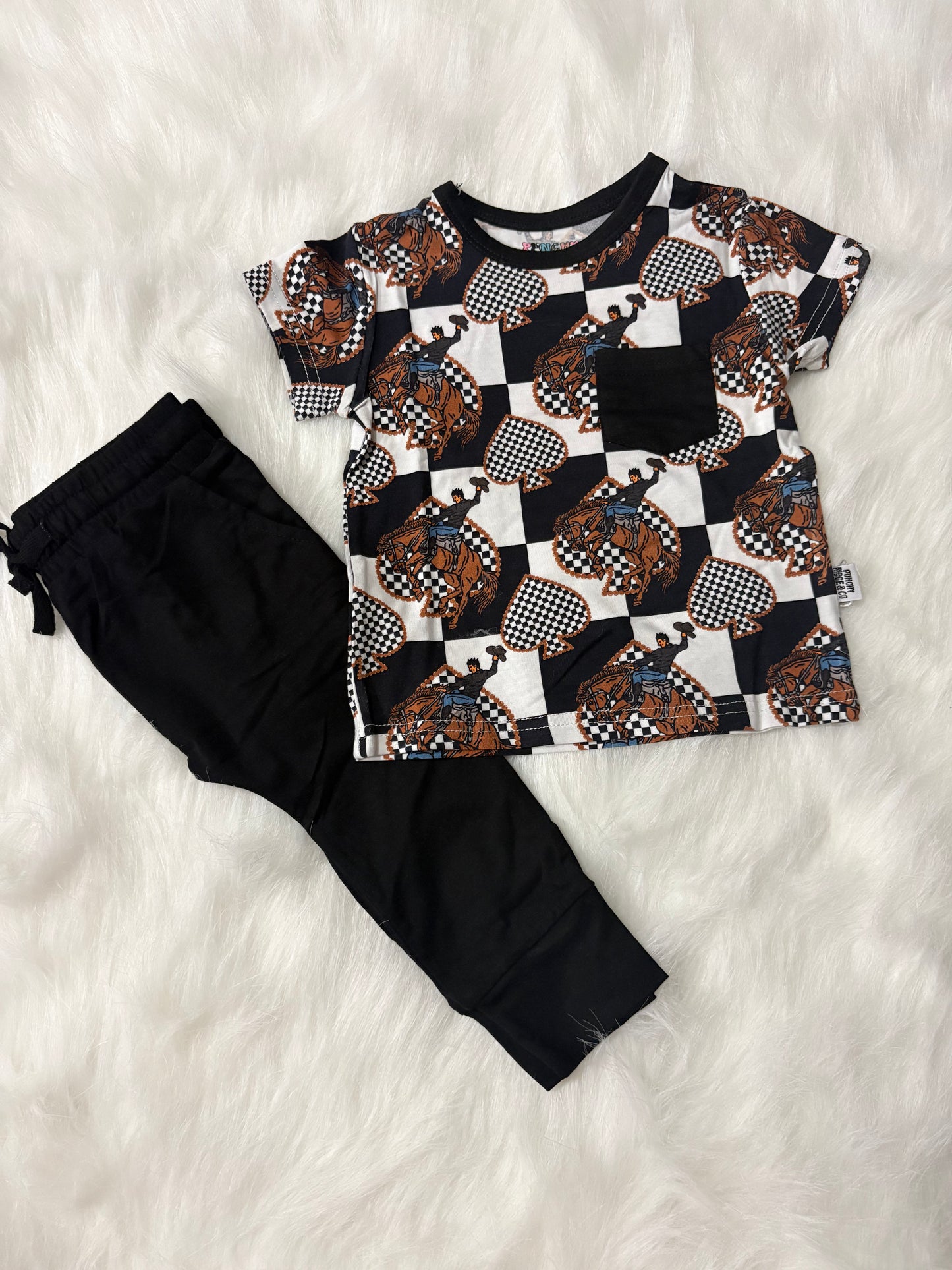 Buckin Spades Pocket Tee & Joggers