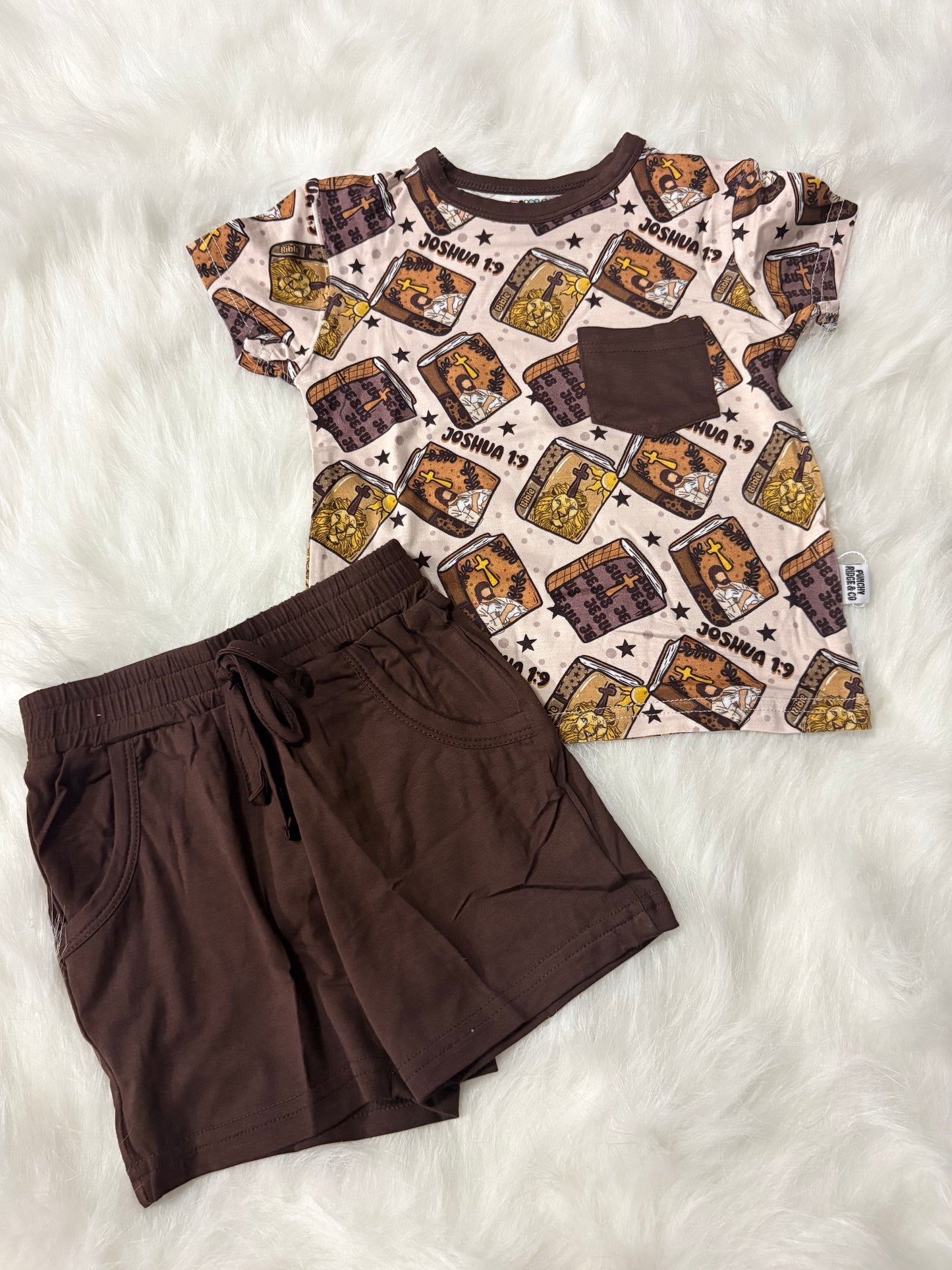 Joshua 1:9 Pocket Tee & Shorts