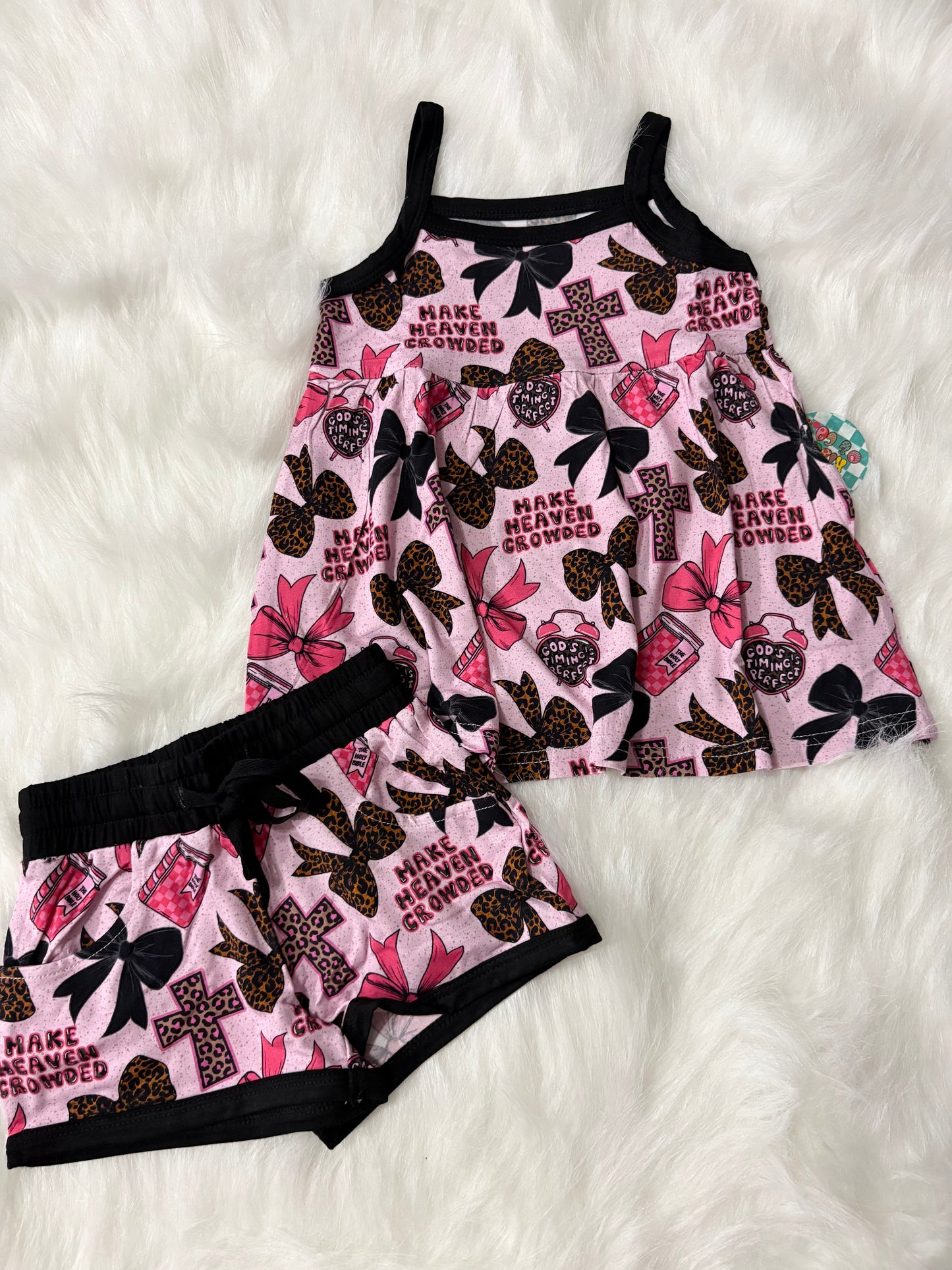 Make Heaven Crowded Peplum Tank & Shorts