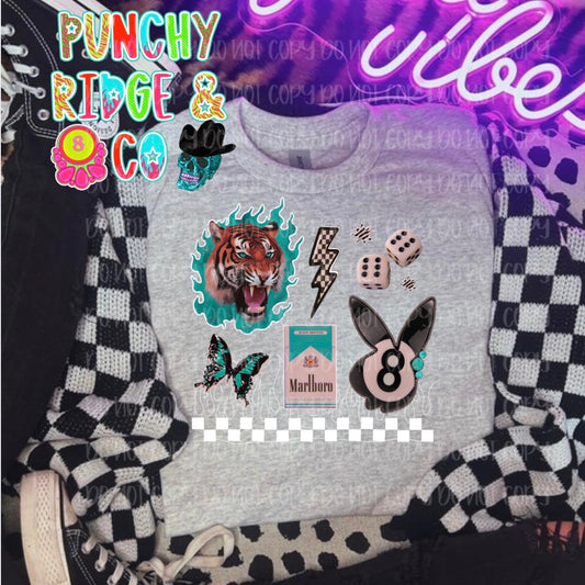 Western retro collage