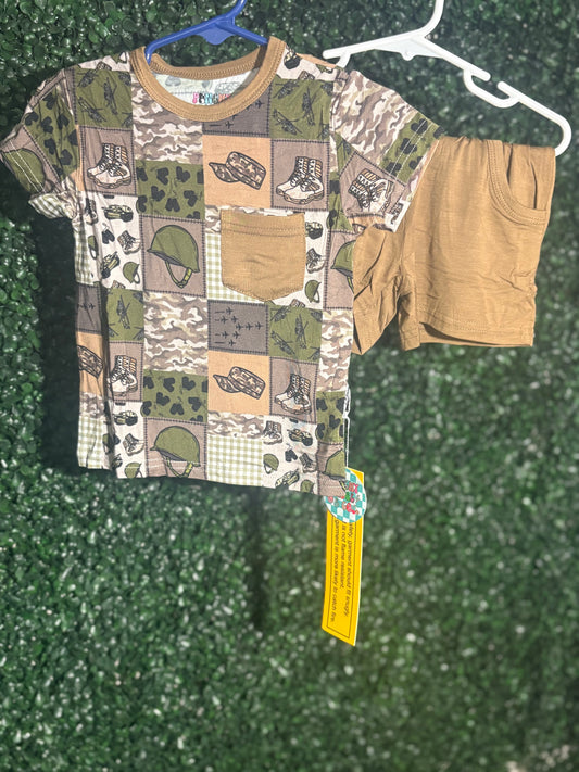 Army Pocket Tee & Shorts