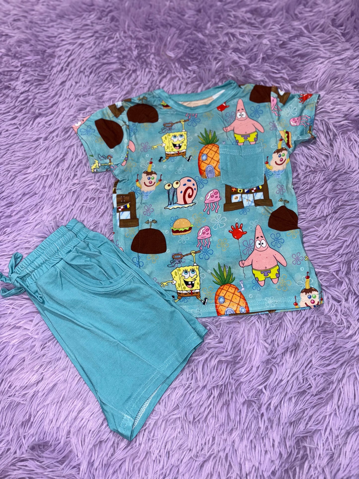 Bikini Bottom Pocket Tee/Shorts