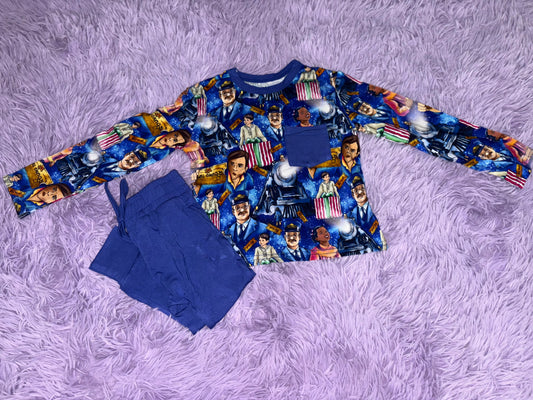 The Polar Express Long sleeve pocket tee & Joggers