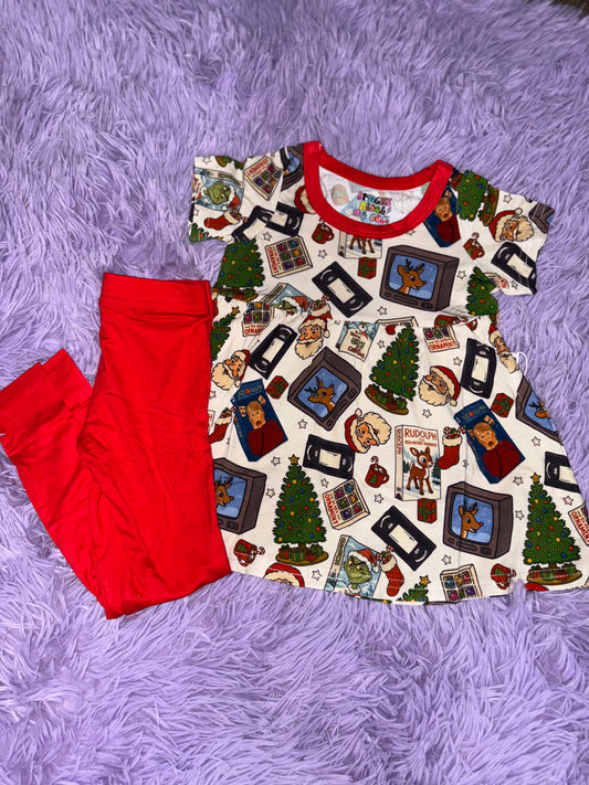 Christmas Movies Peplum & Leggings
