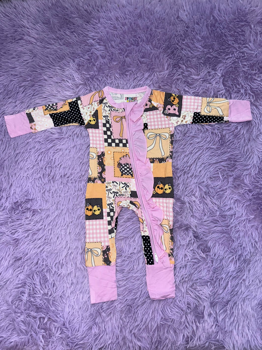 Boo patchwork Ruffle Zippy