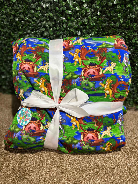 Simba’s Safari 60x85 minky Bamboo blanket