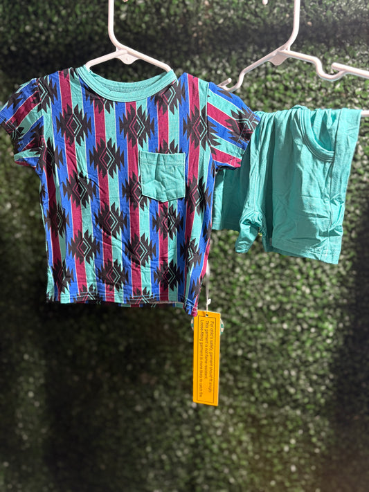 Western Vibes pocket tee/shorts