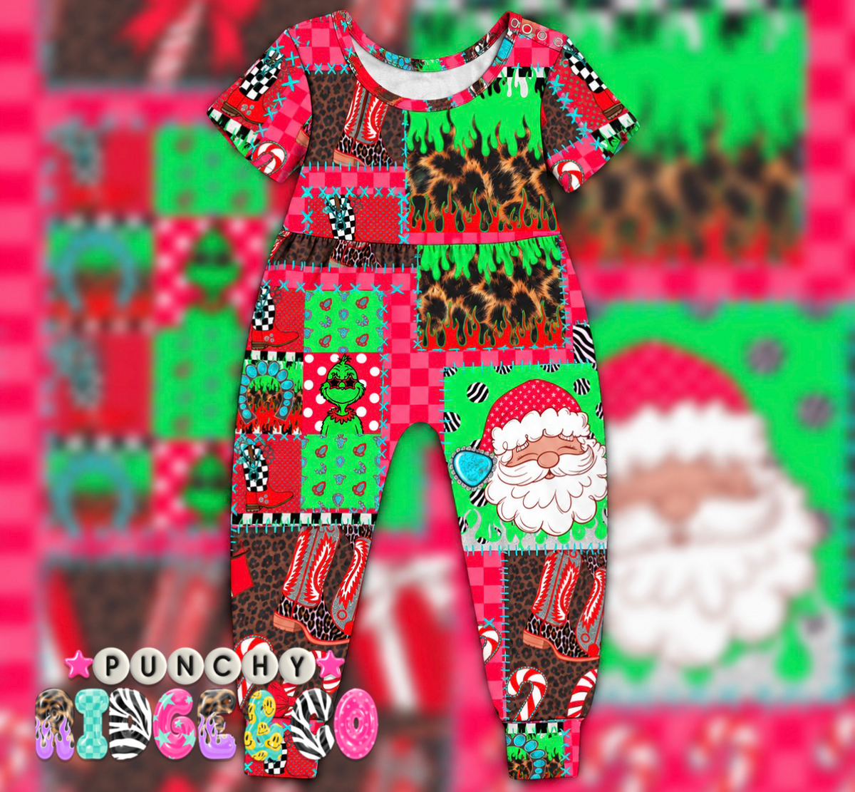 Santas punchy patchwork