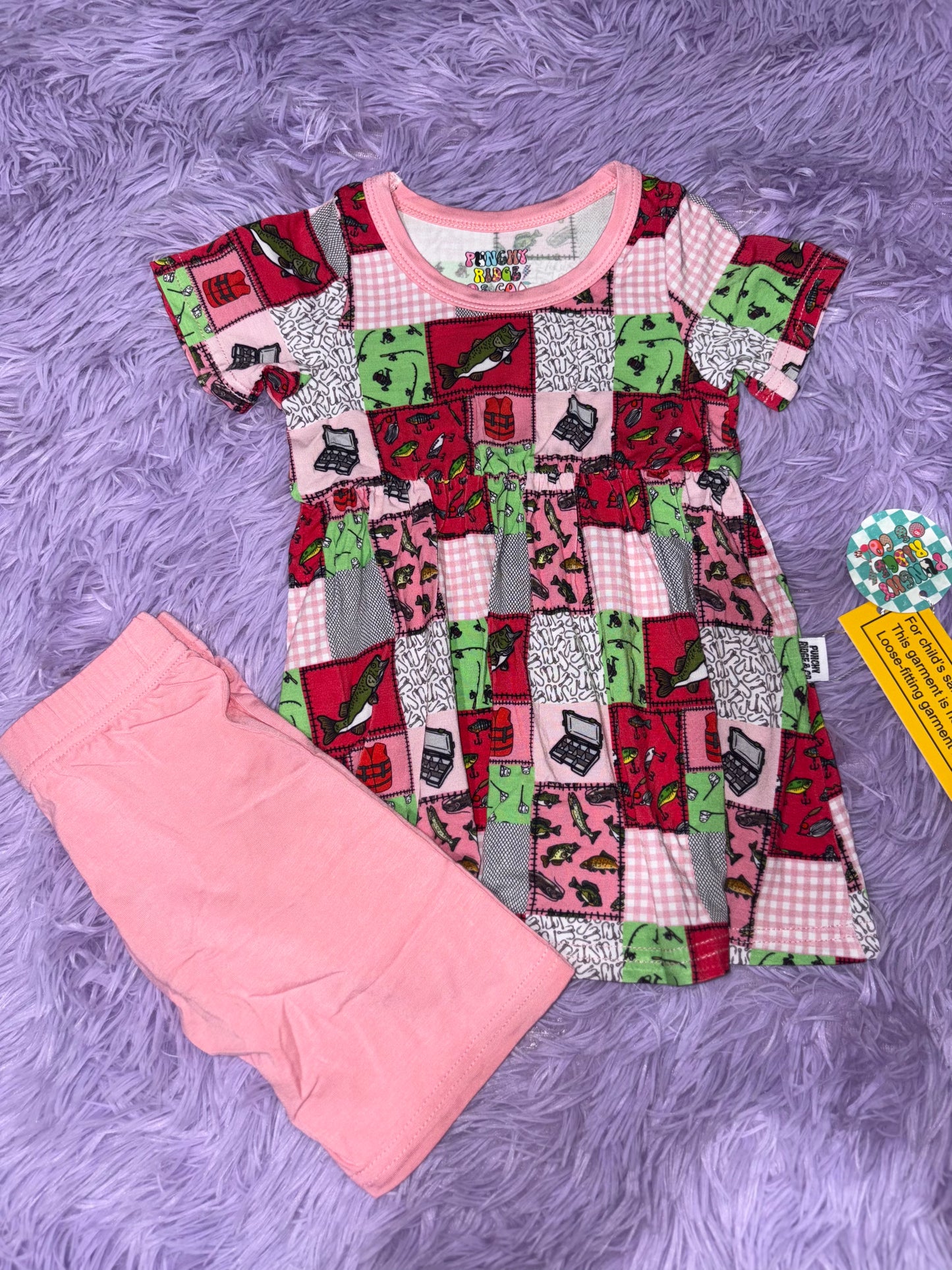 Bait & Bow Peplum & Biker Set