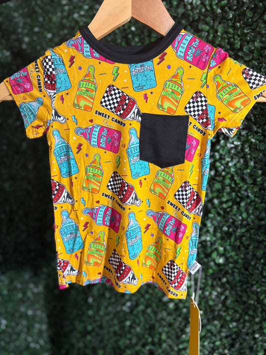 Bottle pop pocket tee/shorts RTS