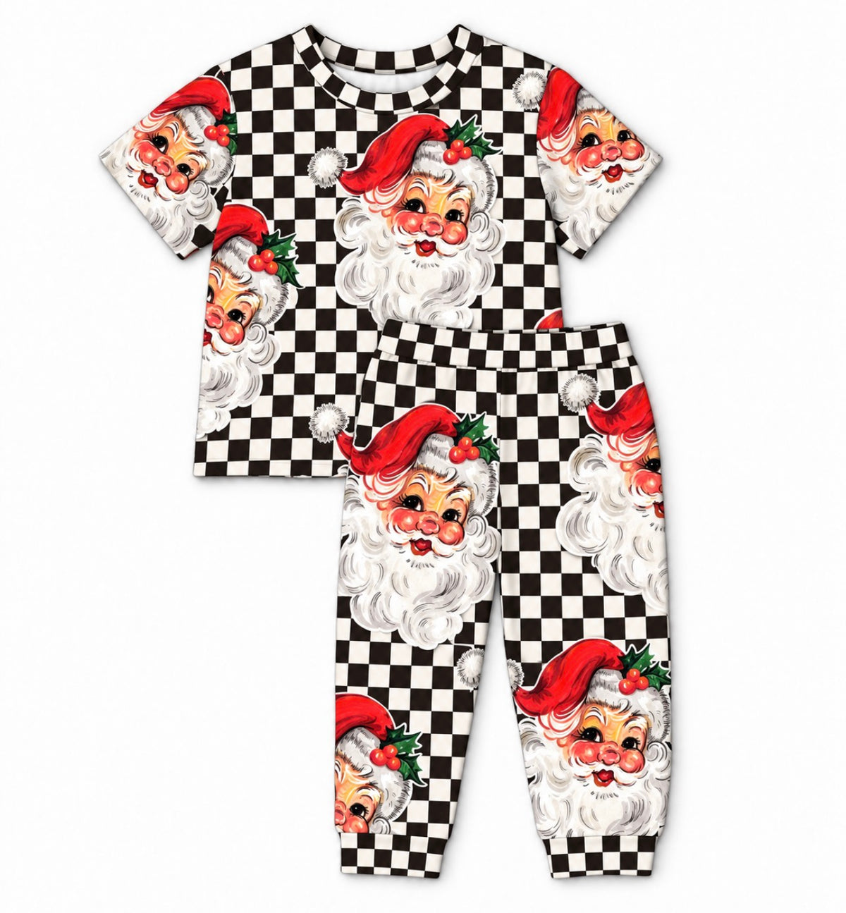 Santa’s traditional checkered holiday