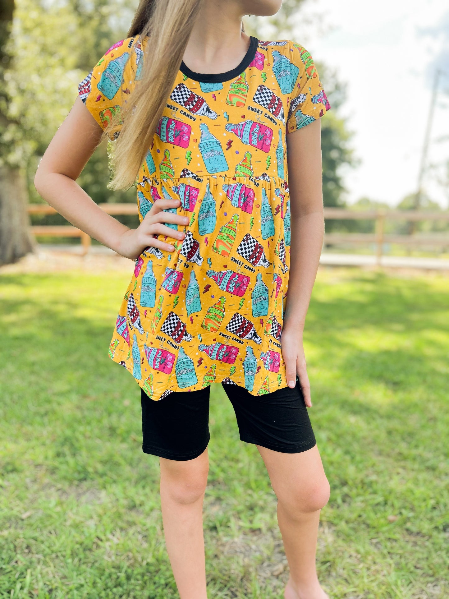 Bottle Pop Peplum & Biker