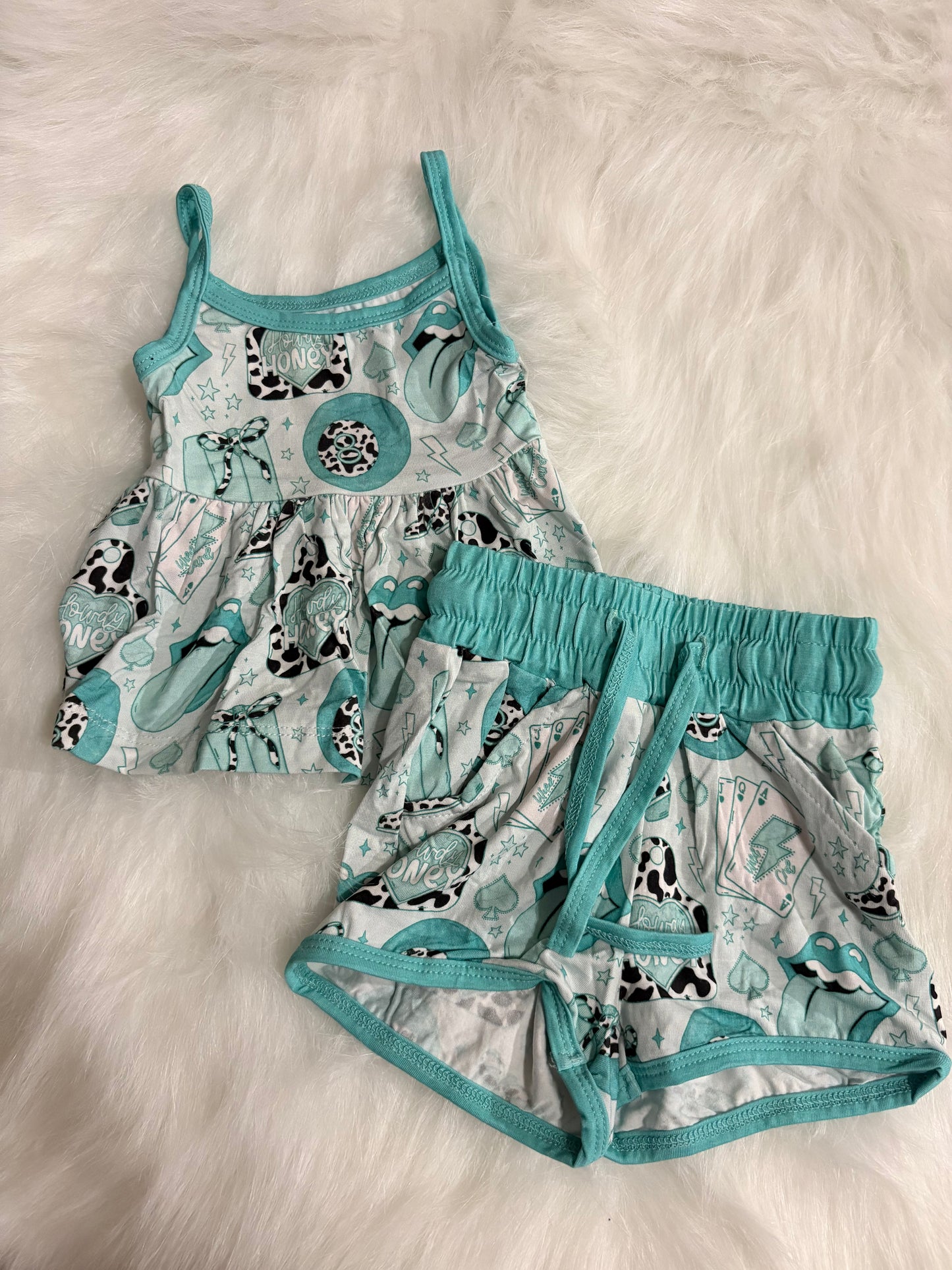 Howdy Honey Peplum Tank & Shorts