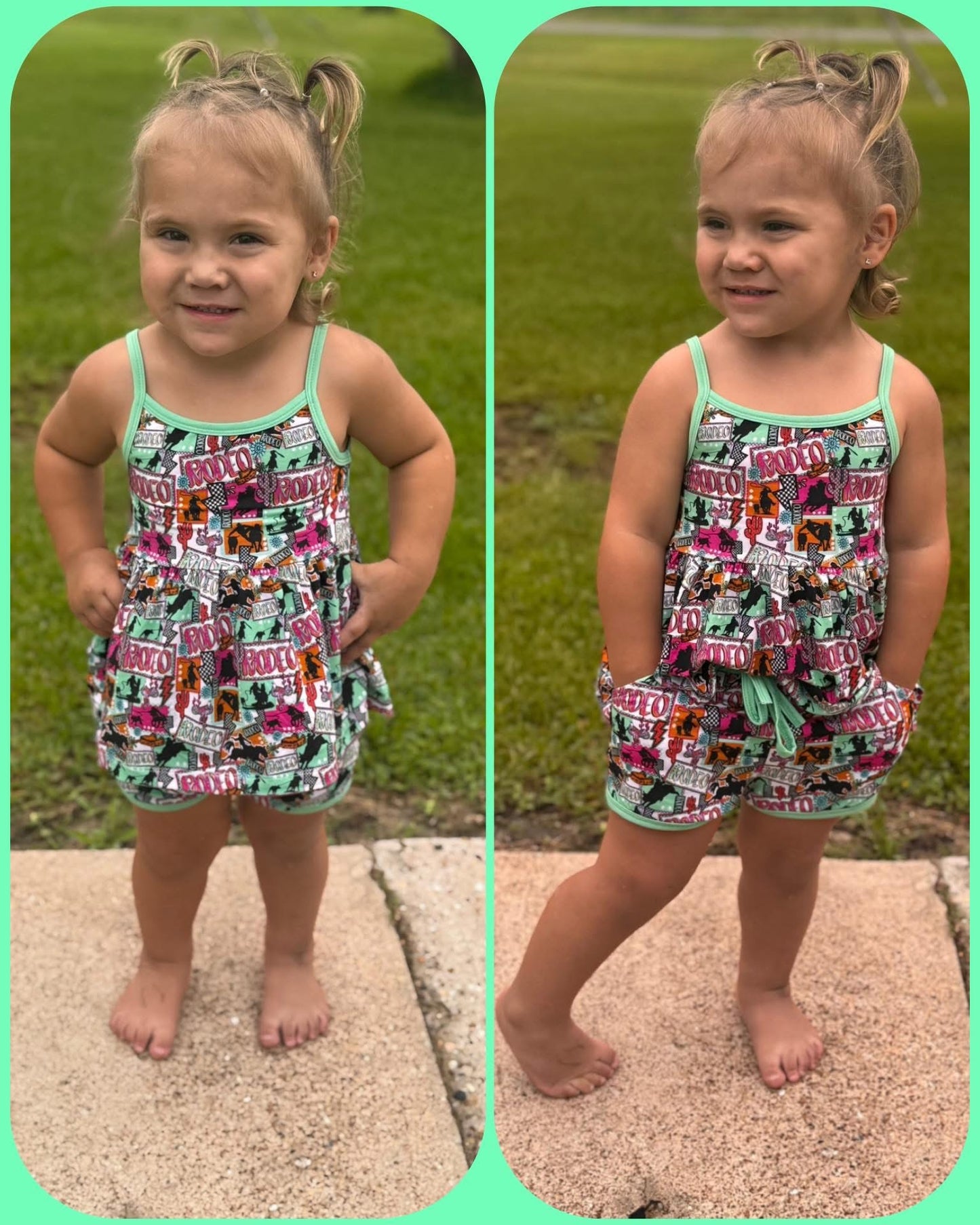 Neon Rodeo Peplum Tank & Shorts