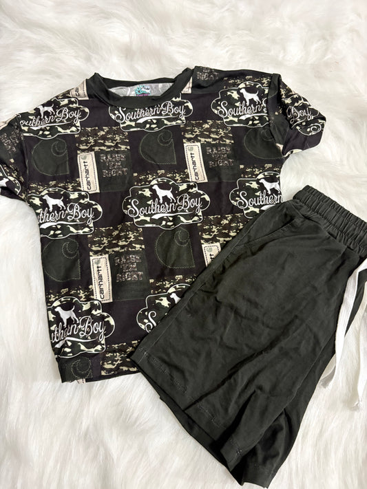 Southern boy oversized tee & shorts