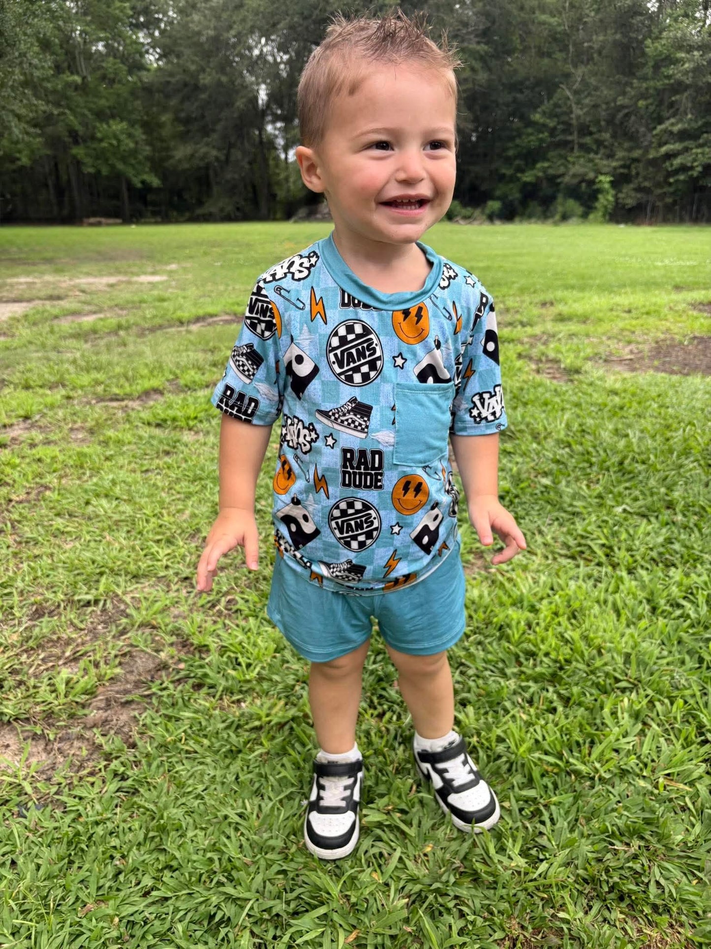 Rad Dude pocket tee & shorts
