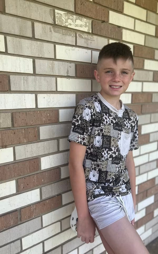 Boy things pocket tee & shorts