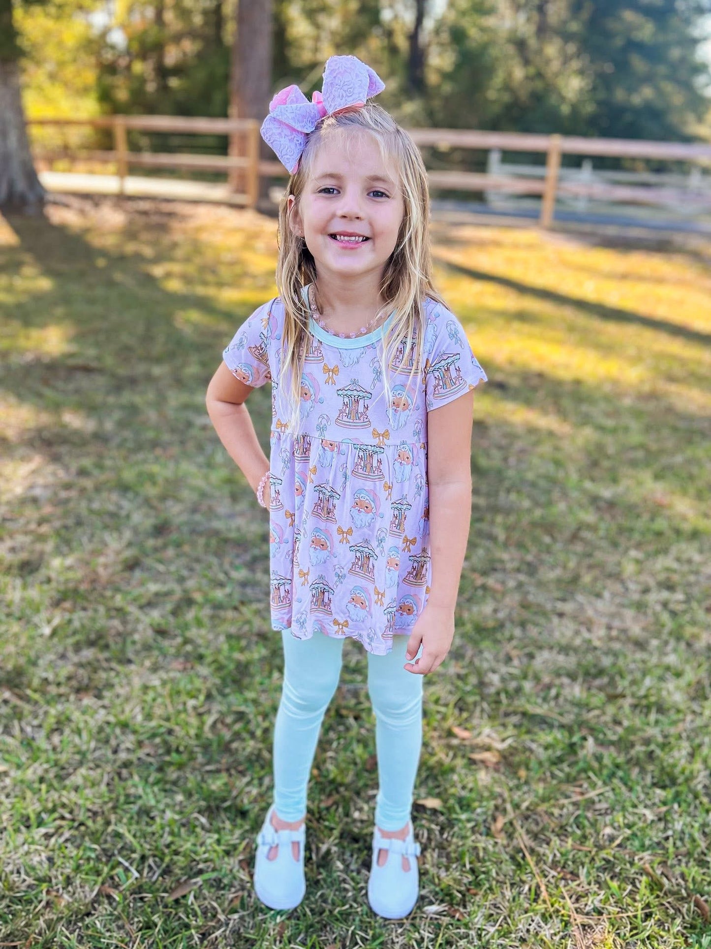 Sugarplum carousel Peplum & Leggings