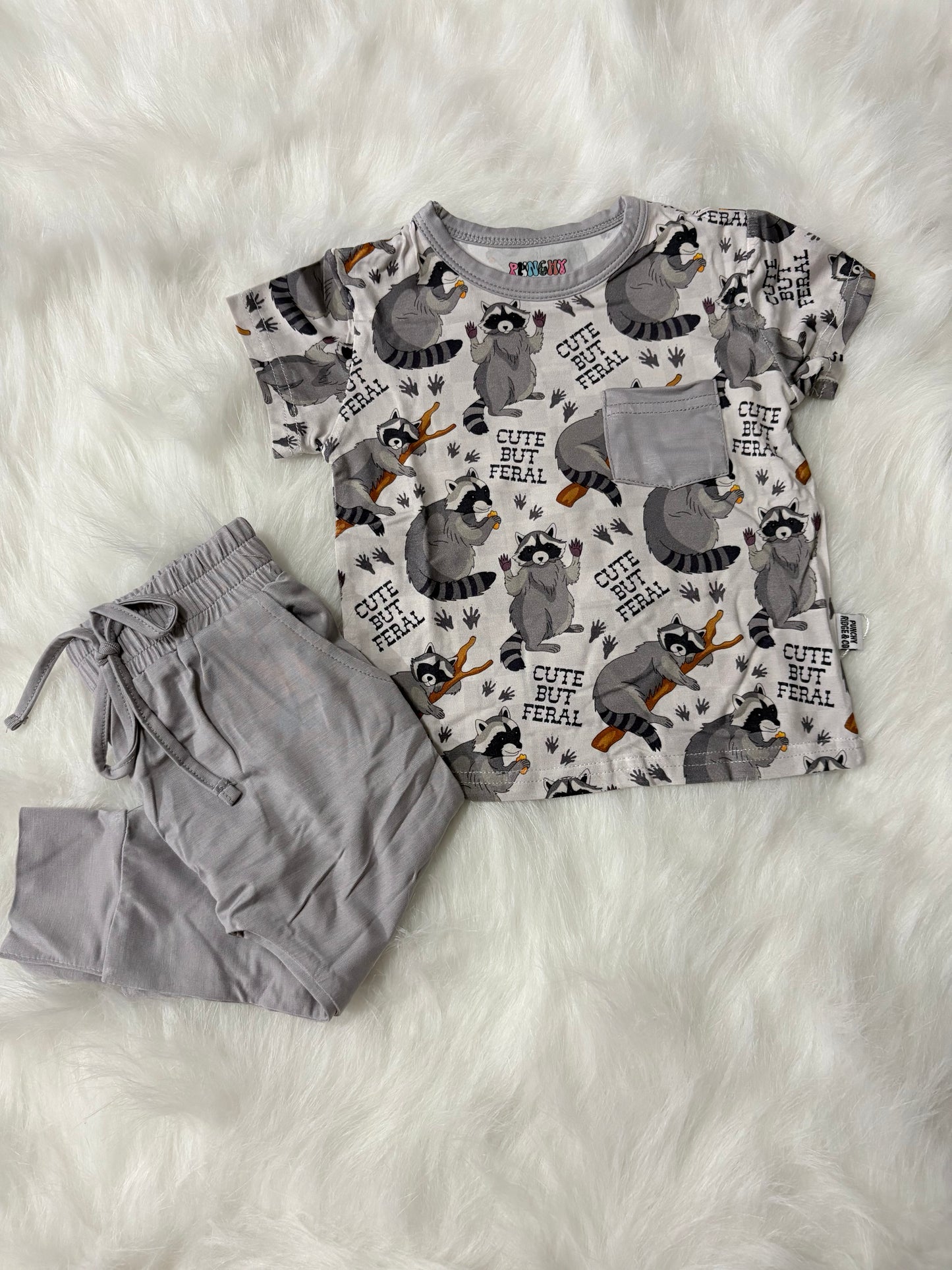 Cute But Feral Pocket Tee & Shorts