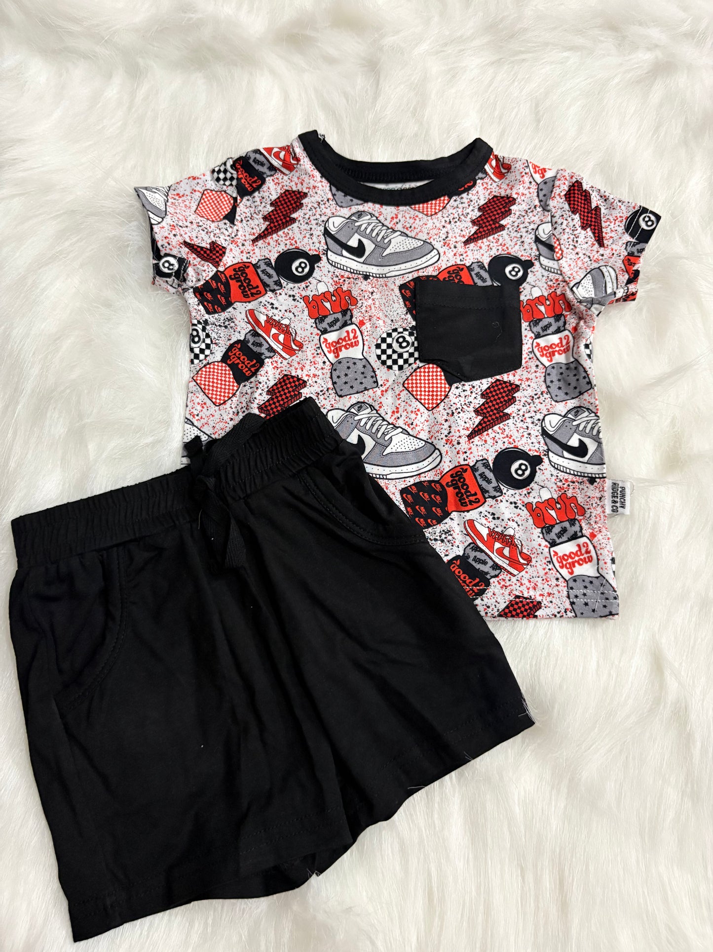 Bruh Pocket Tee & Shorts