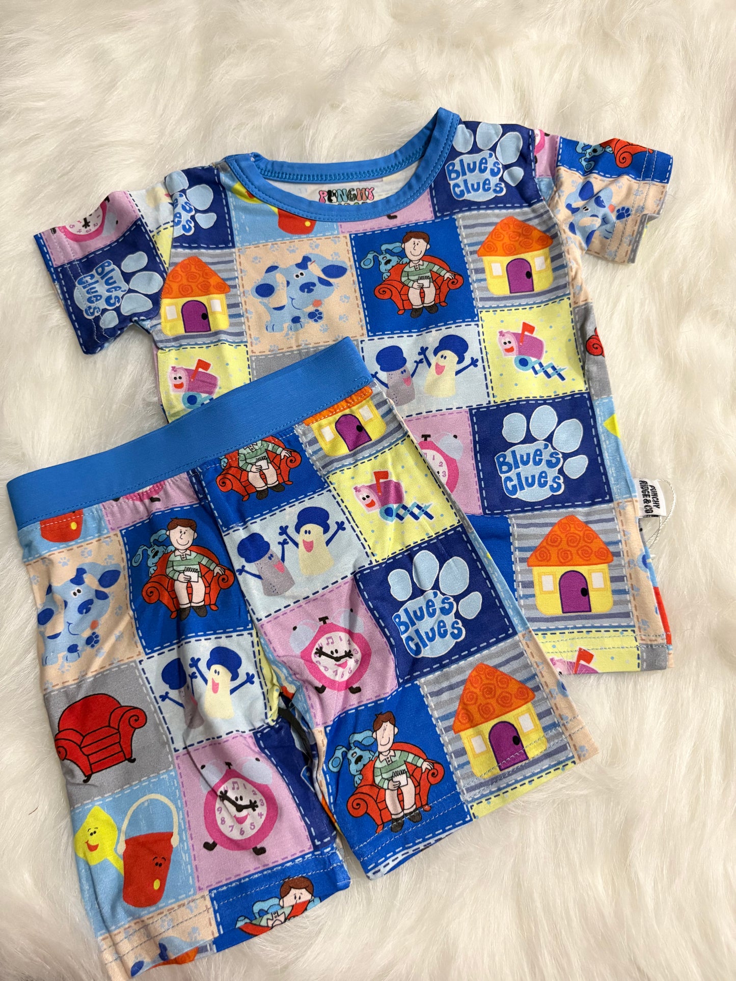 Blue Dog Short Sleeve Shirt & Shorts